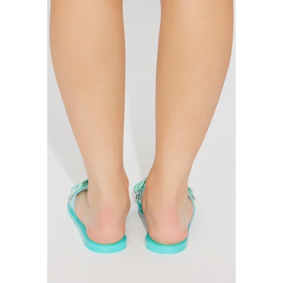 3x Pairs 6 Fashion Nova Blue‎ Mint Green Pink Jelly Cuban Matte Slide Sandals - Picture 6 of 8